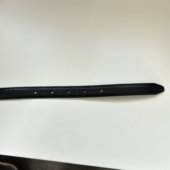 Brighton Slim Black Leather Belt with Gold and Silver # 4A303 - Picture 7 of 10